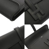 HERMES エルメス ジジェ エラン 29 ブラック C刻印(2018年頃) ユニセックス ヴォースイフト クラッチバッグ Aランク 中古 銀蔵