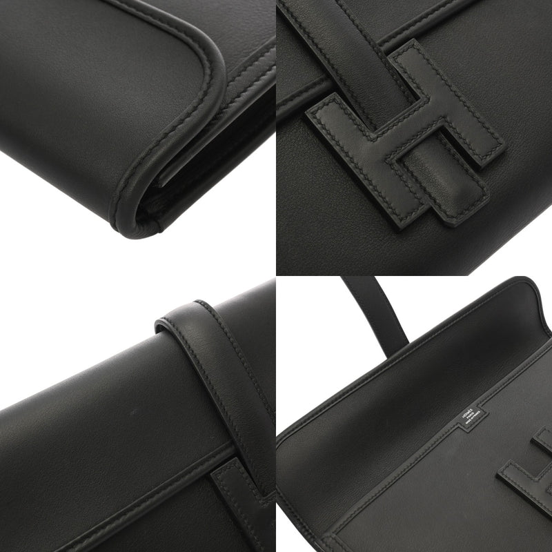 HERMES エルメス ジジェ エラン 29 ブラック C刻印(2018年頃) ユニセックス ヴォースイフト クラッチバッグ Aランク 中古 銀蔵