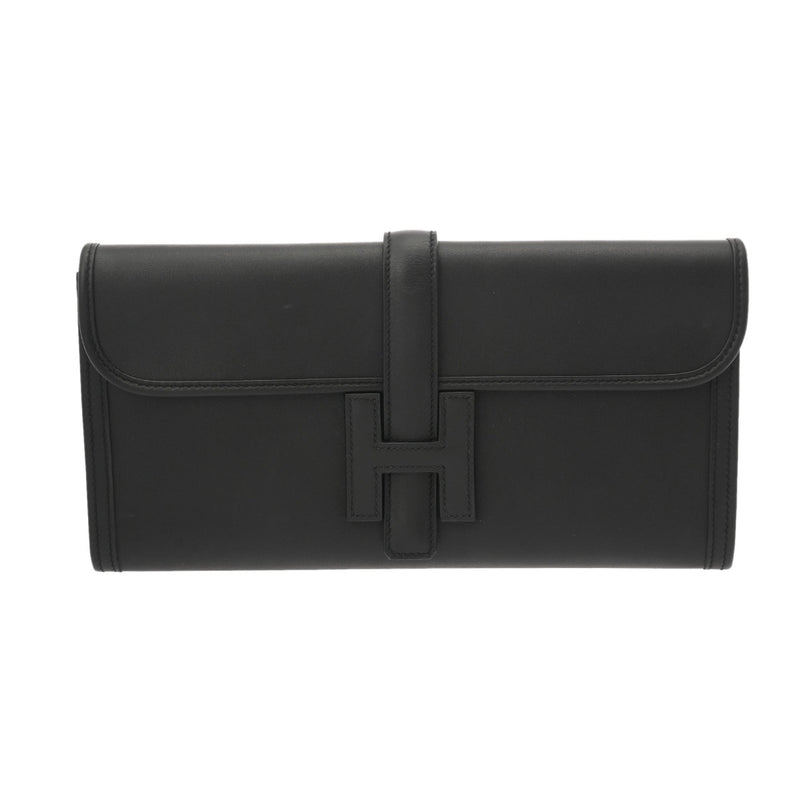 HERMES エルメス ジジェ エラン 29 ブラック C刻印(2018年頃) ユニセックス ヴォースイフト クラッチバッグ Aランク 中古 銀蔵