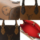 LOUIS VUITTON ルイヴィトン モノグラムリバース オンザゴー PM ブラウン M46373 レディース モノグラムキャンバス ハンドバッグ 新同 中古 銀蔵