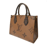 LOUIS VUITTON ルイヴィトン モノグラムリバース オンザゴー PM ブラウン M46373 レディース モノグラムキャンバス ハンドバッグ 新同 中古 銀蔵