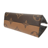 LOUIS VUITTON ルイヴィトン モノグラムリバース オンザゴー PM ブラウン M46373 レディース モノグラムキャンバス ハンドバッグ 新同 中古 銀蔵