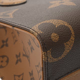 LOUIS VUITTON ルイヴィトン モノグラムリバース オンザゴー PM ブラウン M46373 レディース モノグラムキャンバス ハンドバッグ 新同 中古 銀蔵