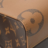LOUIS VUITTON ルイヴィトン モノグラムリバース オンザゴー PM ブラウン M46373 レディース モノグラムキャンバス ハンドバッグ 新同 中古 銀蔵