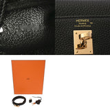 HERMES エルメス ケリー25 タッチ 内縫い ブラック Z刻印(2021年頃) レディース トゴ リザード 2WAYバッグ 新同 中古 銀蔵