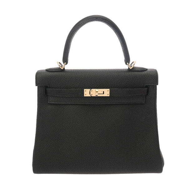 HERMES エルメス ケリー25 タッチ 内縫い ブラック Z刻印(2021年頃) レディース トゴ リザード 2WAYバッグ 新同 中古 銀蔵