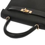 HERMES エルメス ケリー25 タッチ 内縫い ブラック Z刻印(2021年頃) レディース トゴ リザード 2WAYバッグ 新同 中古 銀蔵