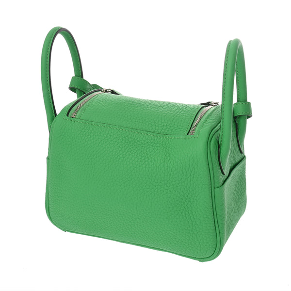 HERMES エルメス リンディ ミニ ヴェールコミック パラジウム金具 B刻印(2023年頃) レディース トリヨンクレマンス 2WAYバッグ 新同 中古 銀蔵