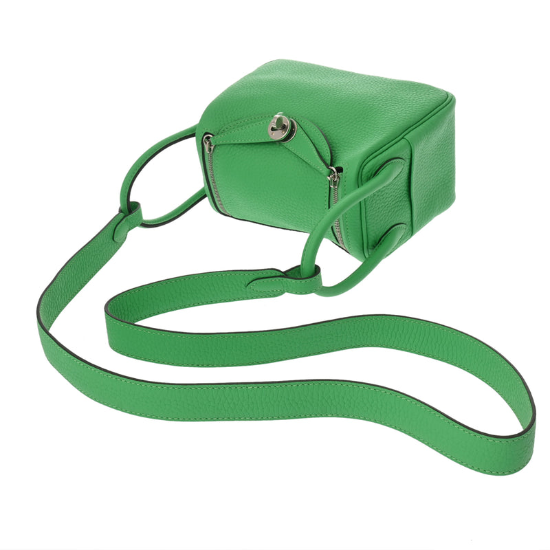HERMES エルメス リンディ ミニ ヴェールコミック パラジウム金具 B刻印(2023年頃) レディース トリヨンクレマンス 2WAYバッグ 新同 中古 銀蔵