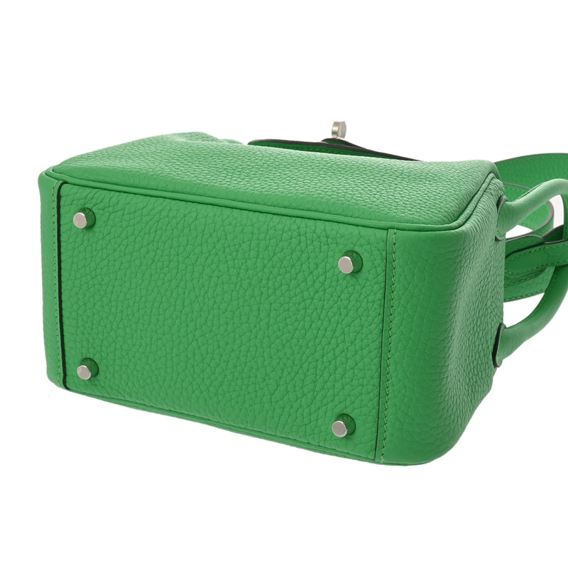 HERMES エルメス リンディ ミニ ヴェールコミック パラジウム金具 B刻印(2023年頃) レディース トリヨンクレマンス 2WAYバッグ 新同 中古 銀蔵