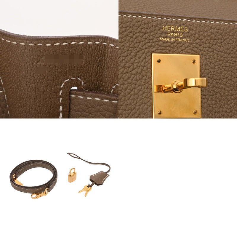 HERMES エルメス ケリー 32 内縫い 2WAY エトゥープ X刻印(2016年頃) レディース トゴ ハンドバッグ ABランク 中古 銀蔵