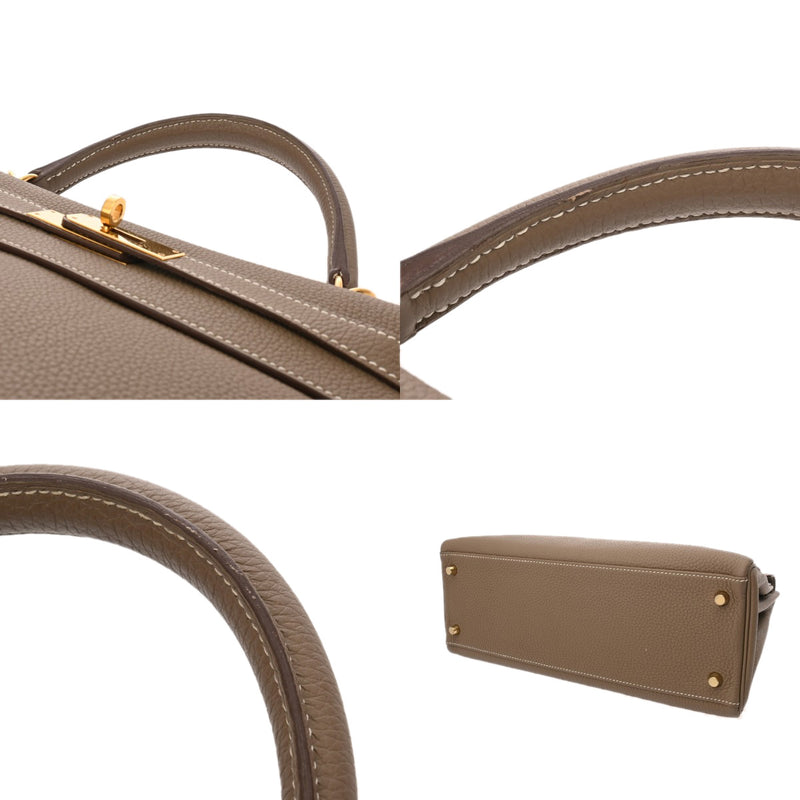HERMES エルメス ケリー 32 内縫い 2WAY エトゥープ X刻印(2016年頃) レディース トゴ ハンドバッグ ABランク 中古 銀蔵