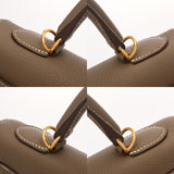 HERMES エルメス ケリー 32 内縫い 2WAY エトゥープ X刻印(2016年頃) レディース トゴ ハンドバッグ ABランク 中古 銀蔵