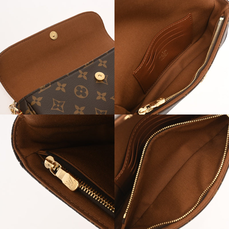 LOUIS VUITTON ルイヴィトン モノグラム ウォレットオンチェーンアイビー ブラウン M81911 レディース モノグラムキャンバス ショルダーバッグ 新同 中古 銀蔵