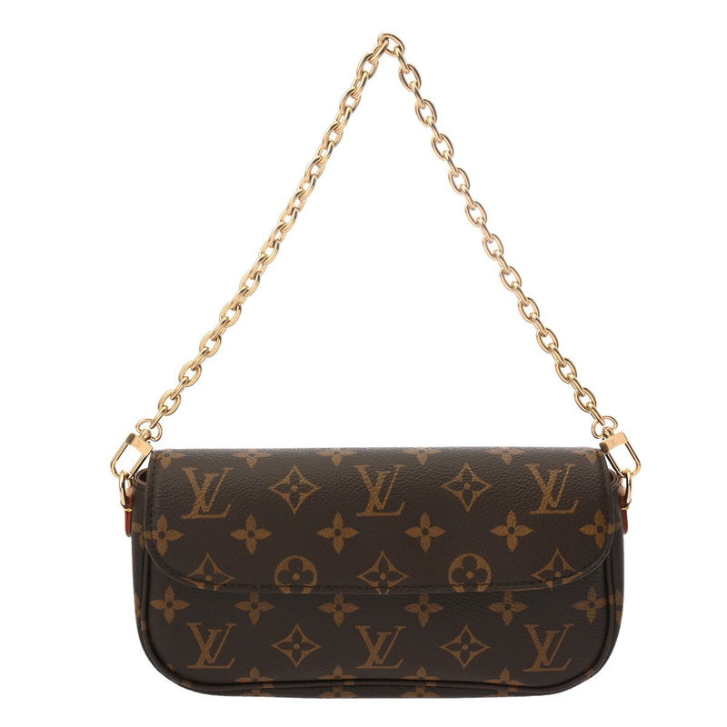 LOUIS VUITTON ルイヴィトン モノグラム ウォレットオンチェーンアイビー ブラウン M81911 レディース モノグラムキャンバス ショルダーバッグ 新同 中古 銀蔵