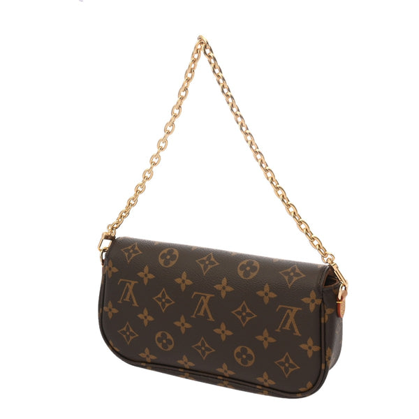 LOUIS VUITTON ルイヴィトン モノグラム ウォレットオンチェーンアイビー ブラウン M81911 レディース モノグラムキャンバス ショルダーバッグ 新同 中古 銀蔵