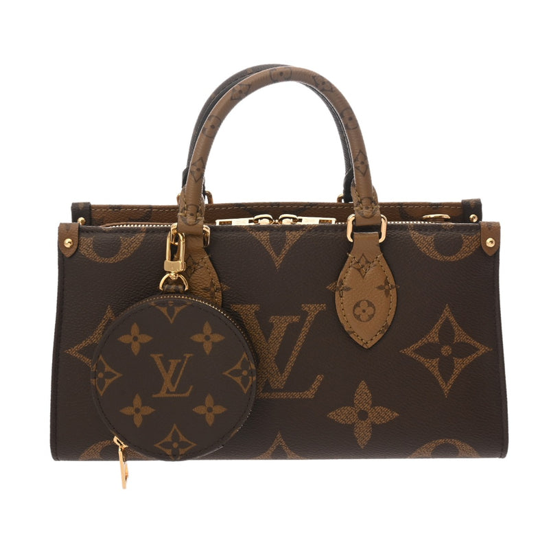 LOUIS VUITTON ルイヴィトン モノグラムリバース オンザゴー EW 2WAY ブラウン M46653 レディース モノグラムキャンバス ハンドバッグ 新同 中古 銀蔵