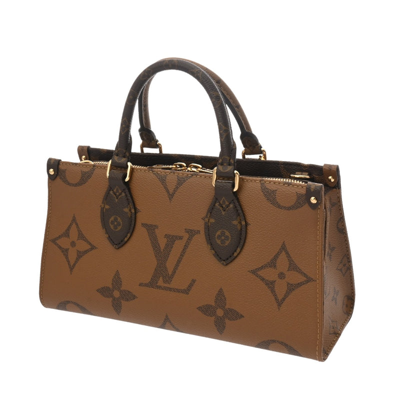 LOUIS VUITTON ルイヴィトン モノグラムリバース オンザゴー EW 2WAY ブラウン M46653 レディース モノグラムキャンバス ハンドバッグ 新同 中古 銀蔵