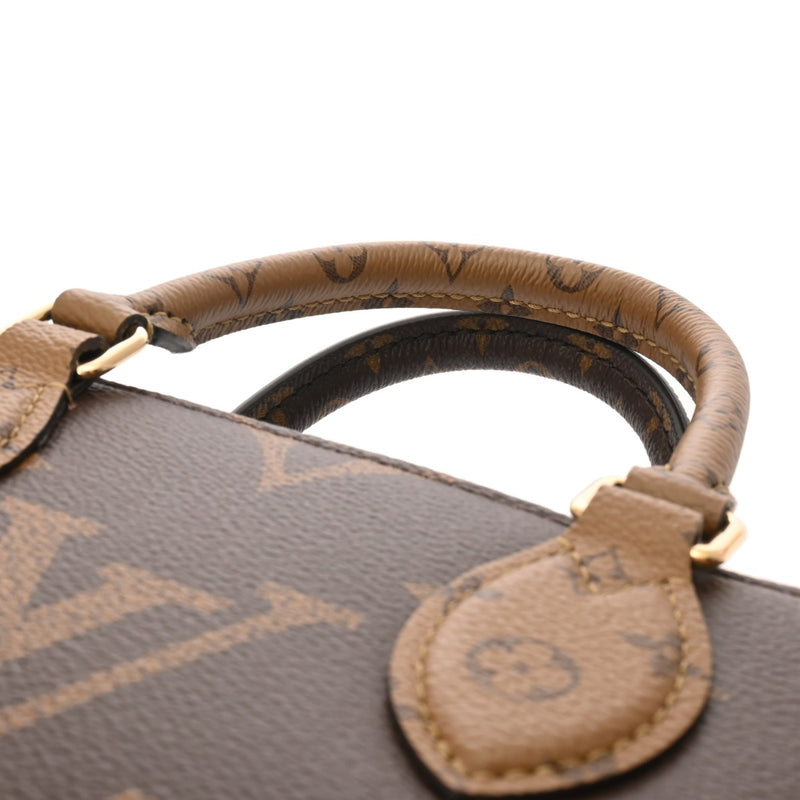 LOUIS VUITTON ルイヴィトン モノグラムリバース オンザゴー EW 2WAY ブラウン M46653 レディース モノグラムキャンバス ハンドバッグ 新同 中古 銀蔵