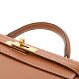 HERMES エルメス ケリー 28 外縫い ゴールド A刻印(2017年頃) レディース ボックスカーフ 2WAYバッグ Aランク 中古 銀蔵
