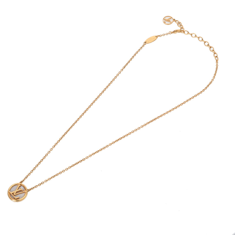 LOUIS VUITTON ルイヴィトン コリエ ゴールド M80259 レディース GP マザーオブパール ネックレス ABランク 中古 銀蔵