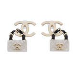 CHANEL シャネル ロゴピアス バッグ モチーフ ゴールド B23C レディース GP ピアス ABランク 中古 銀蔵