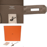 HERMES エルメス バーキン 35 トゥルティエールグレー □N刻印(2010年頃) ユニセックス トリヨンクレマンス ハンドバッグ ABランク 中古 銀蔵