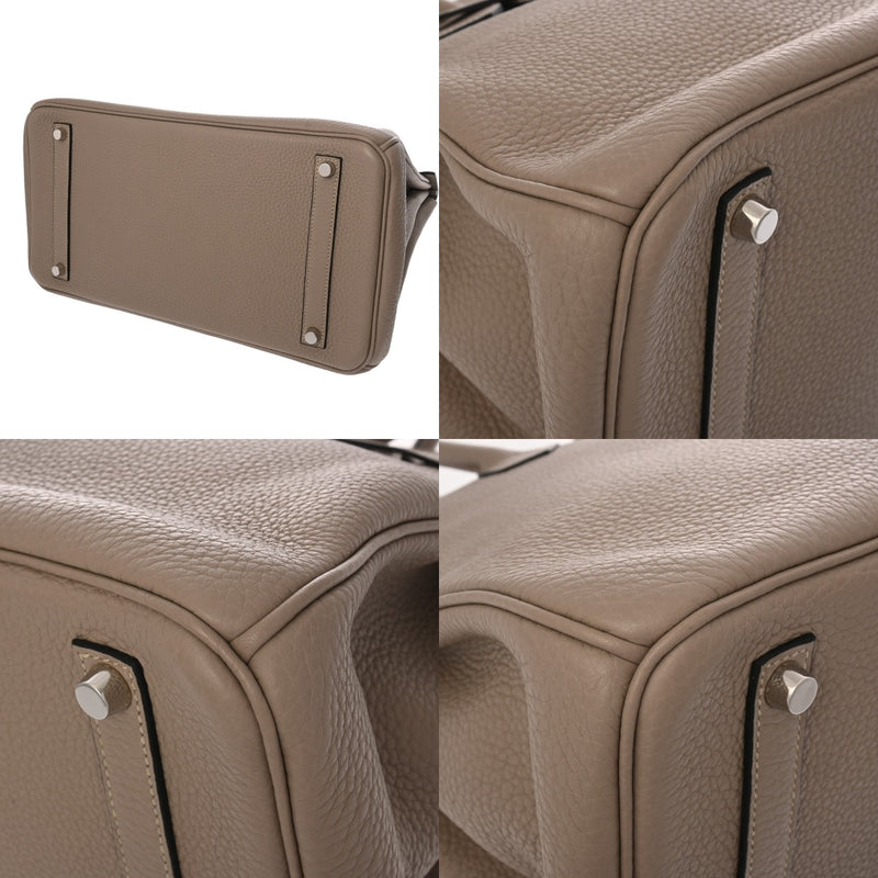 HERMES エルメス バーキン 35 トゥルティエールグレー □N刻印(2010年頃) ユニセックス トリヨンクレマンス ハンドバッグ ABランク 中古 銀蔵