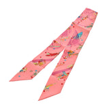 HERMES エルメス ツイリー EX-LIBRIS LES PARISIENNE ピンク レディース シルク100％ スカーフ Bランク 中古 銀蔵