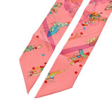 HERMES エルメス ツイリー EX-LIBRIS LES PARISIENNE ピンク レディース シルク100％ スカーフ Bランク 中古 銀蔵