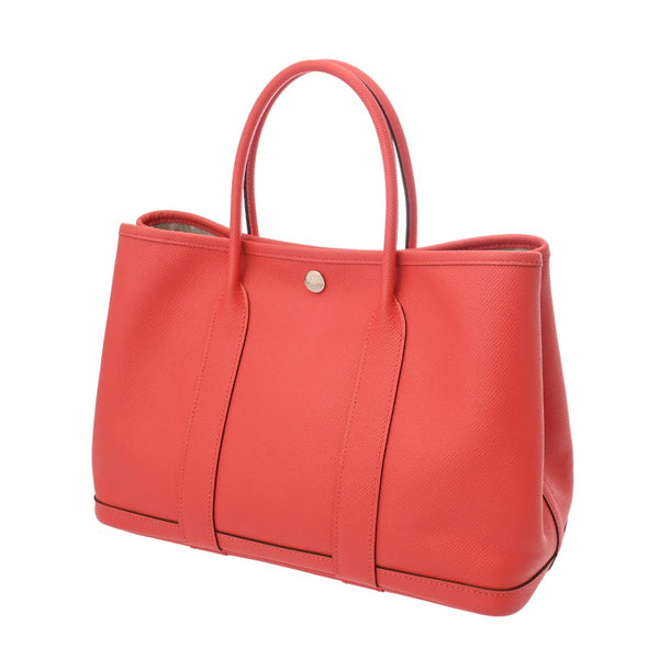 HERMES エルメス ガーデンパーティ TPM ローズジャイプール A刻印(2017年頃) レディース ヴォーエプソン ハンドバッグ Aランク 中古 銀蔵