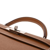 HERMES エルメス ケリー28 外縫い エトゥープ Y刻印(2020年頃) レディース ヴォーエプソン 2WAYバッグ 新同 中古 銀蔵