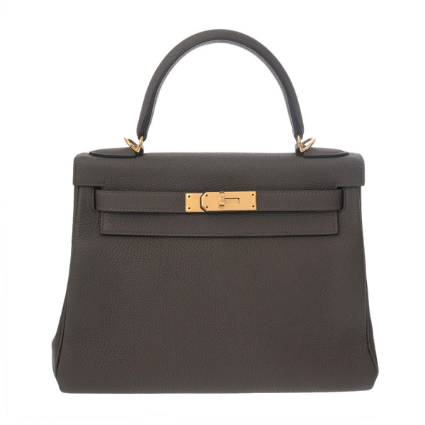 HERMES エルメス ケリー 28 内縫い エタン Y刻印(2020年頃) レディース トゴ ハンドバッグ Aランク 中古 銀蔵