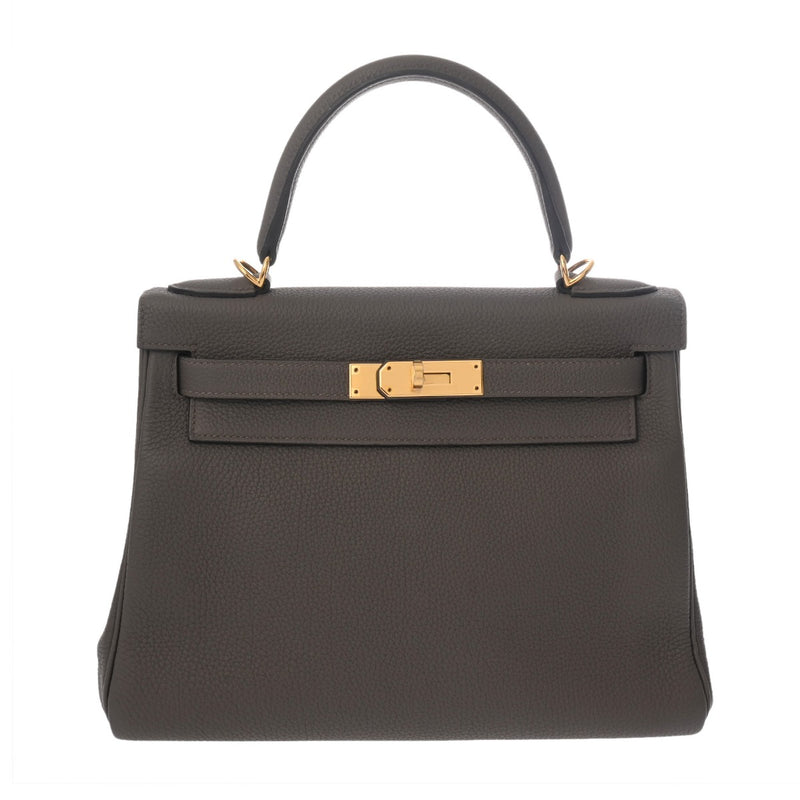 HERMES エルメス ケリー 28 内縫い エタン Y刻印(2020年頃) レディース トゴ ハンドバッグ Aランク 中古 銀蔵