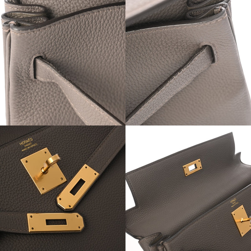 HERMES エルメス ケリー 28 内縫い エタン Y刻印(2020年頃) レディース トゴ ハンドバッグ Aランク 中古 銀蔵