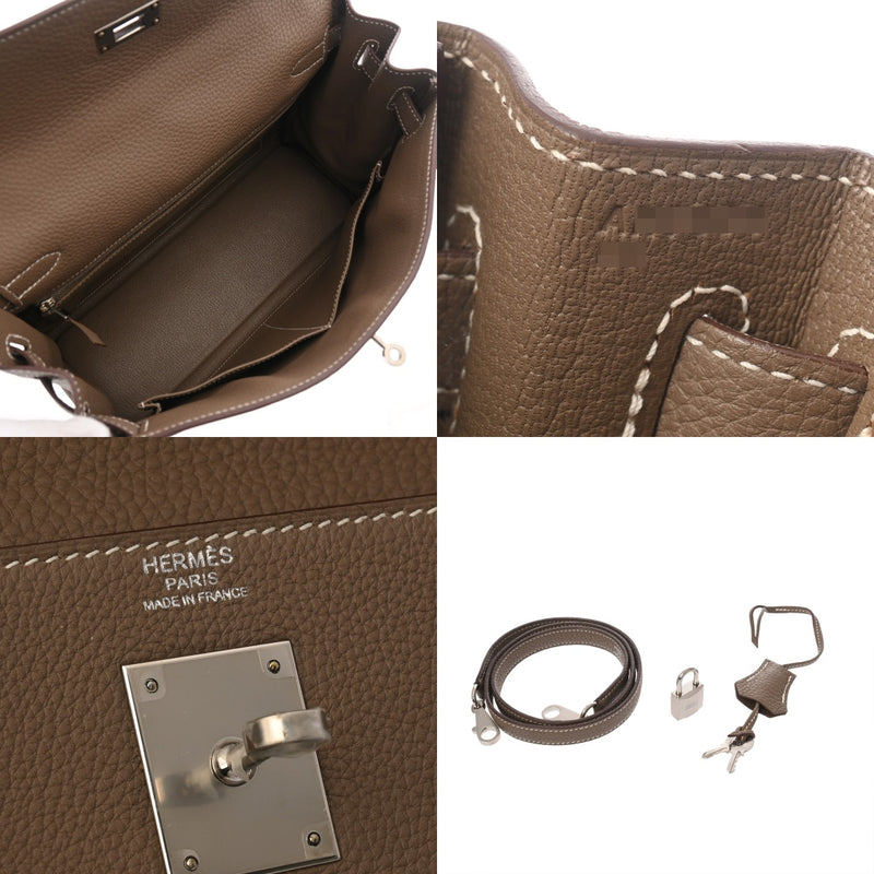HERMES エルメス ケリー 32 内縫い 2WAY エトゥープ A刻印(2017年頃) レディース トゴ ハンドバッグ Aランク 中古 銀蔵