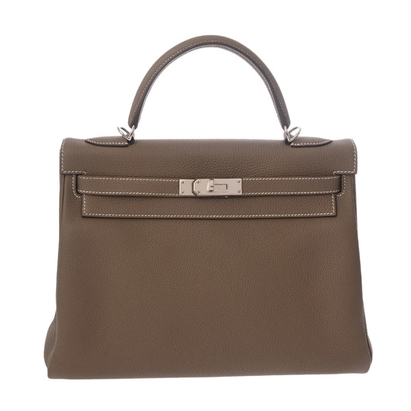 HERMES エルメス ケリー 32 内縫い 2WAY エトゥープ A刻印(2017年頃) レディース トゴ ハンドバッグ Aランク 中古 銀蔵
