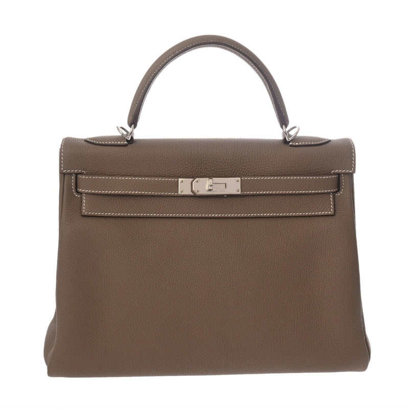 HERMES エルメス ケリー 32 内縫い 2WAY エトゥープ A刻印(2017年頃) レディース トゴ ハンドバッグ Aランク 中古 銀蔵