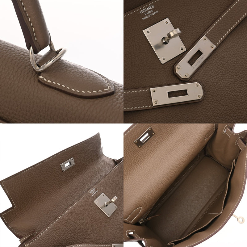 HERMES エルメス ケリー 32 内縫い 2WAY エトゥープ A刻印(2017年頃) レディース トゴ ハンドバッグ Aランク 中古 銀蔵