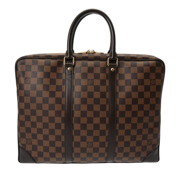 LOUIS VUITTON ルイヴィトン ダミエ ポルトドキュマン ヴォワヤージュ ブラウン N41124 メンズ ダミエキャンバス ビジネスバッグ ABランク 中古 銀蔵