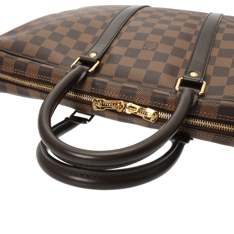 LOUIS VUITTON ルイヴィトン ダミエ ポルトドキュマン ヴォワヤージュ ブラウン N41124 メンズ ダミエキャンバス ビジネスバッグ ABランク 中古 銀蔵