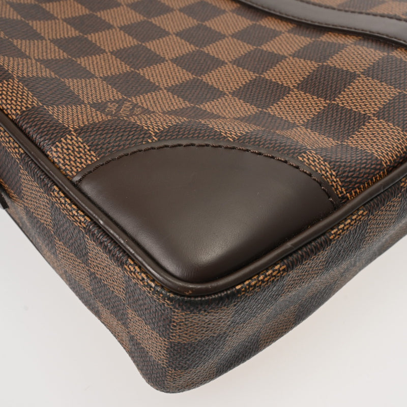 LOUIS VUITTON ルイヴィトン ダミエ ポルトドキュマン ヴォワヤージュ ブラウン N41124 メンズ ダミエキャンバス ビジネスバッグ ABランク 中古 銀蔵