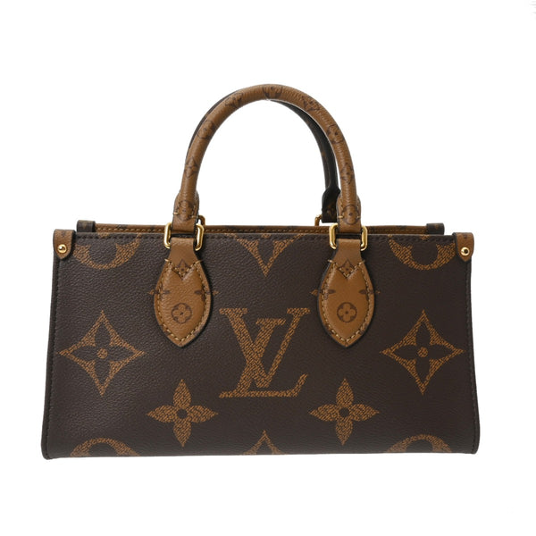 LOUIS VUITTON ルイヴィトン モノグラムジャイアント オンザゴー EW 2WAY ブラウン M46653 レディース モノグラムリバースキャンバス ハンドバッグ Aランク 中古 銀蔵
