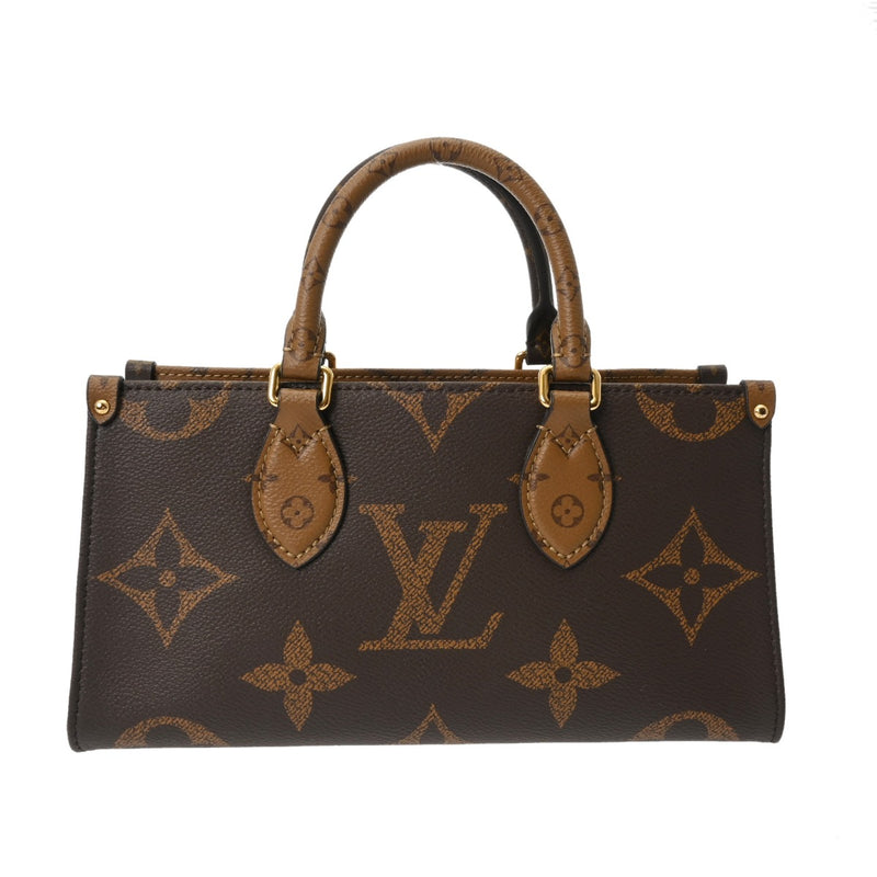 LOUIS VUITTON ルイヴィトン モノグラムジャイアント オンザゴー EW 2WAY ブラウン M46653 レディース モノグラムリバースキャンバス ハンドバッグ Aランク 中古 銀蔵