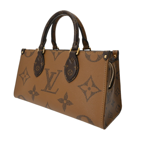 LOUIS VUITTON ルイヴィトン モノグラムジャイアント オンザゴー EW 2WAY ブラウン M46653 レディース モノグラムリバースキャンバス ハンドバッグ Aランク 中古 銀蔵