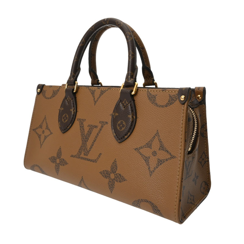LOUIS VUITTON ルイヴィトン モノグラムジャイアント オンザゴー EW 2WAY ブラウン M46653 レディース モノグラムリバースキャンバス ハンドバッグ Aランク 中古 銀蔵