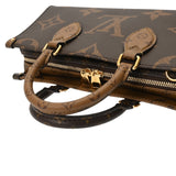 LOUIS VUITTON ルイヴィトン モノグラムジャイアント オンザゴー EW 2WAY ブラウン M46653 レディース モノグラムリバースキャンバス ハンドバッグ Aランク 中古 銀蔵