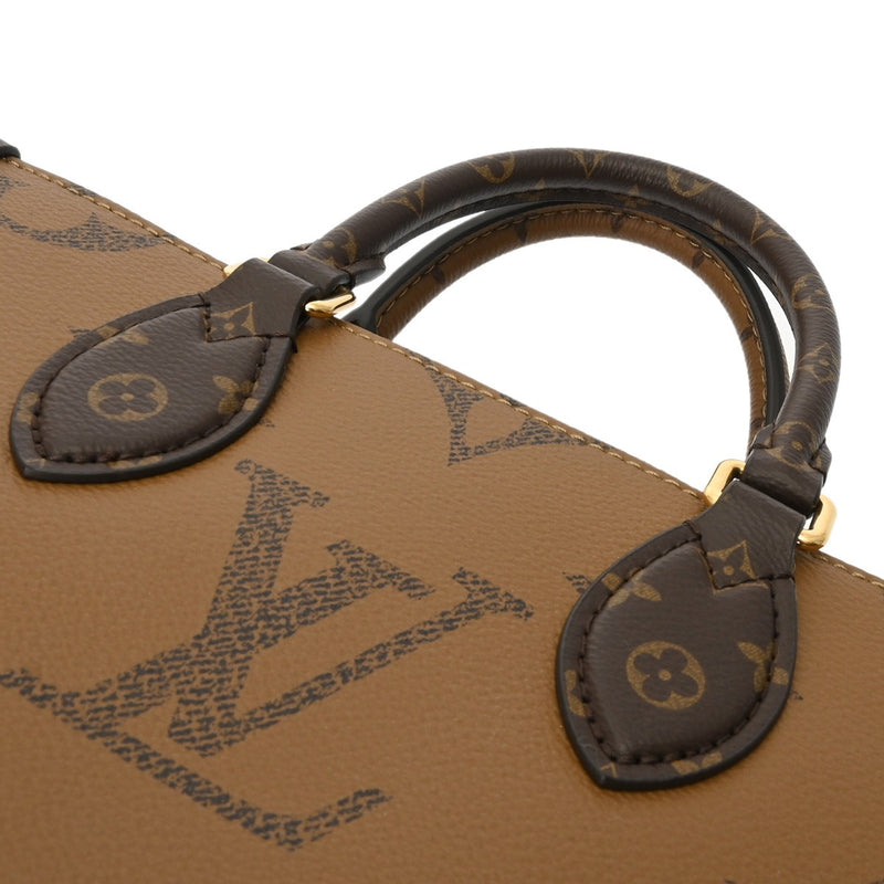 LOUIS VUITTON ルイヴィトン モノグラムジャイアント オンザゴー EW 2WAY ブラウン M46653 レディース モノグラムリバースキャンバス ハンドバッグ Aランク 中古 銀蔵