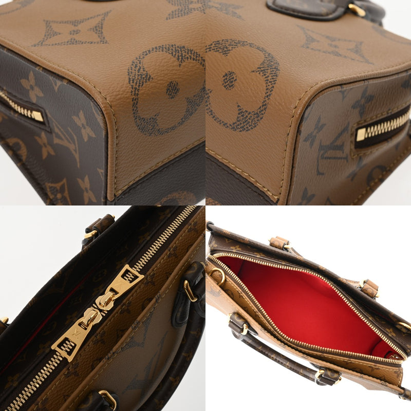 LOUIS VUITTON ルイヴィトン モノグラムジャイアント オンザゴー EW 2WAY ブラウン M46653 レディース モノグラムリバースキャンバス ハンドバッグ Aランク 中古 銀蔵