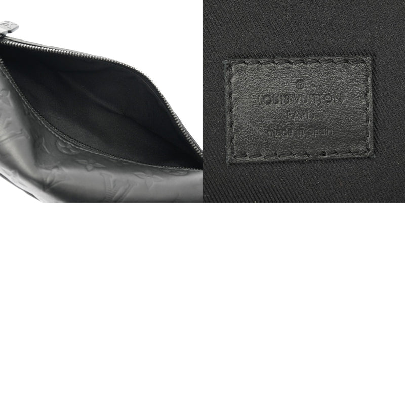 LOUIS VUITTON ルイヴィトン モノグラムシャドウ ディスカバリー バムバッグ ノワール M44388 メンズ レザー ボディバッグ Aランク 中古 銀蔵